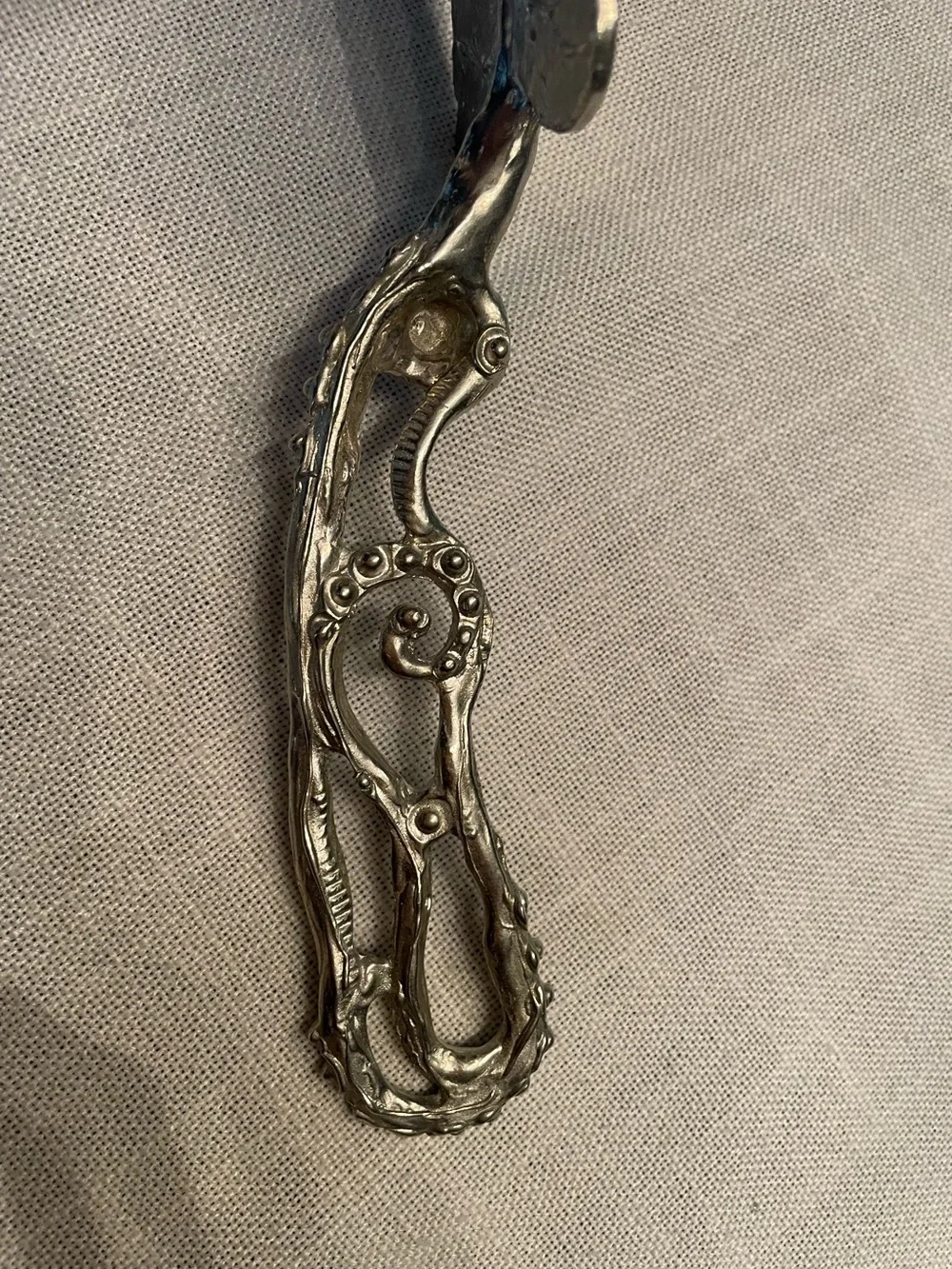 Don Drumm Small Leaf Cake Server in Pewter